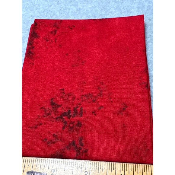 Red Marble Cotton Fabric 18"x22" For Crafting Quilting Sewing Projects - Picture 2 of 4